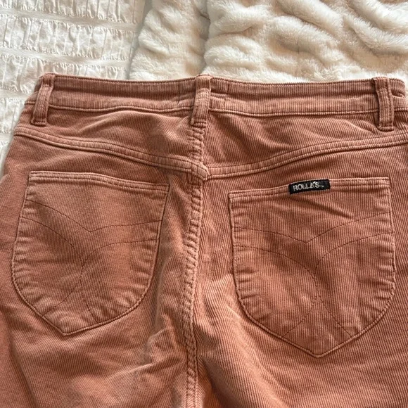 ROLLA'S Dusty Pink Corduroy Flare Jeans - Picture 8 of 11
